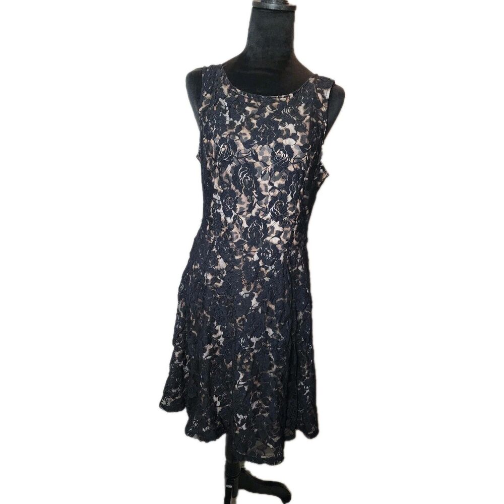 Maurices Women's Size 13/14 Dress Leopard With Lace Overlay Wedding Feminine
